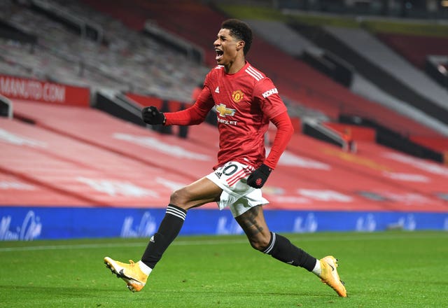 Marcus Rashford has scored 14 goals in 28 games in all competitions this season (Michael Regan/PA)