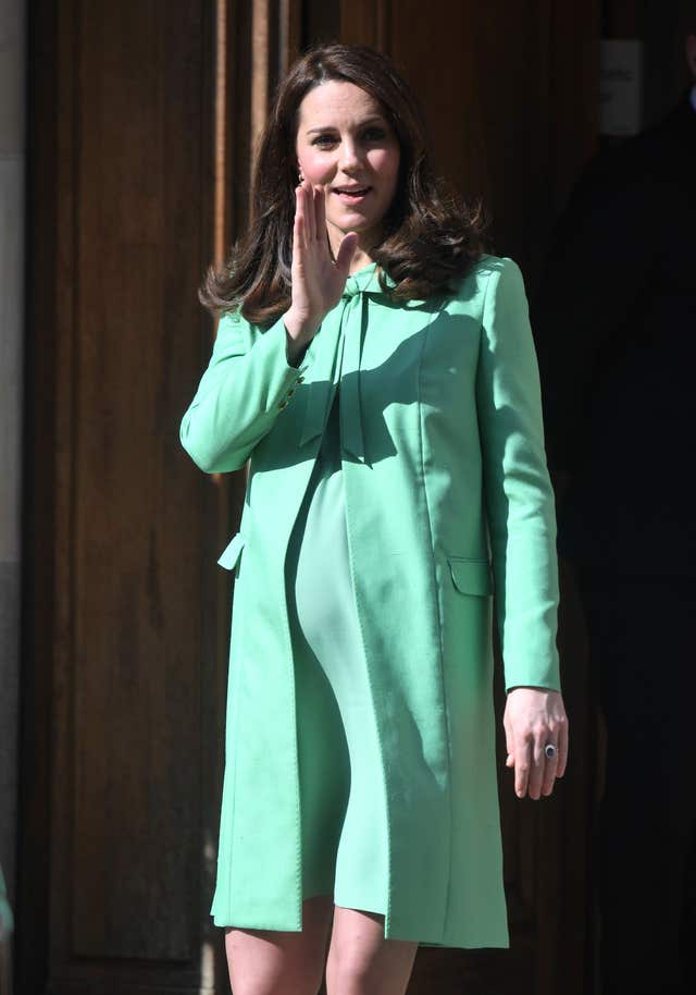 The Duchess of Cambridge leaves after attending symposium on early intervention at the Royal Society of Medicine in London (Victoria Jones/PA)