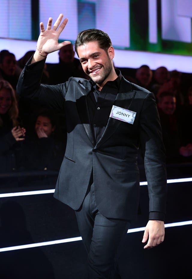 Jonny Mitchell enters the Celebrity Big Brother House (Ian West/PA)