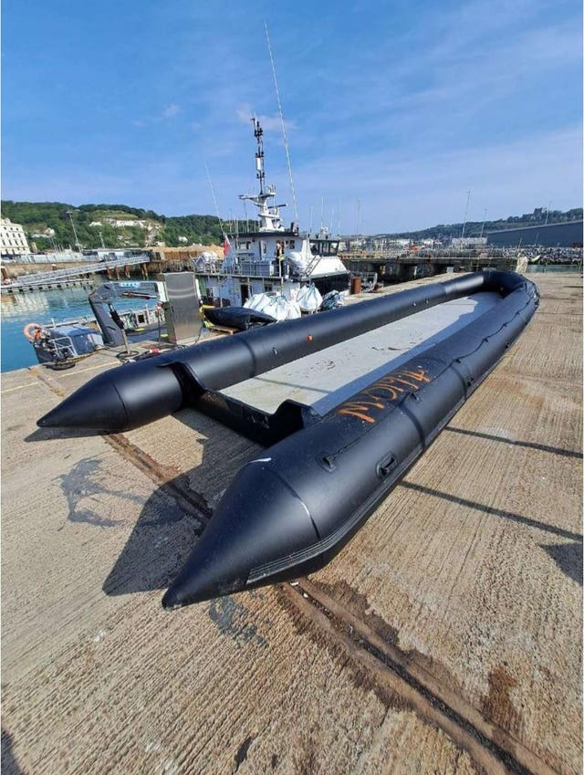 A boat used for migrant crossings