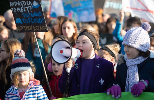 Climate change protest