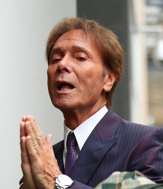 Sir Cliff arrives (Yui Mok/PA)