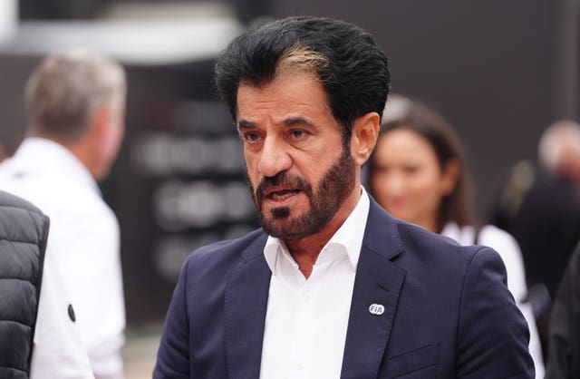 FIA president Mohammed Ben Sulayem in the paddock before the British Grand Prix