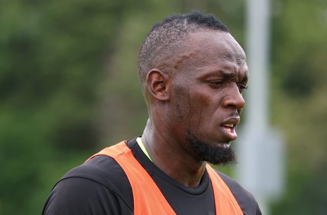 Usain Bolt has been putting in the hard yards in training 