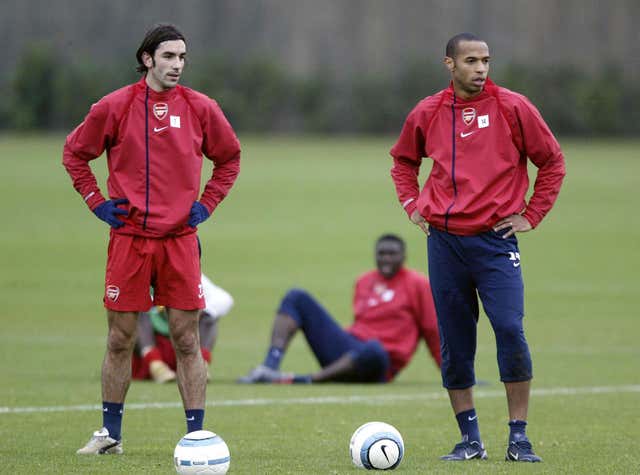 Henry and Pires won two Premier League titles as team-mates at Arsenal.