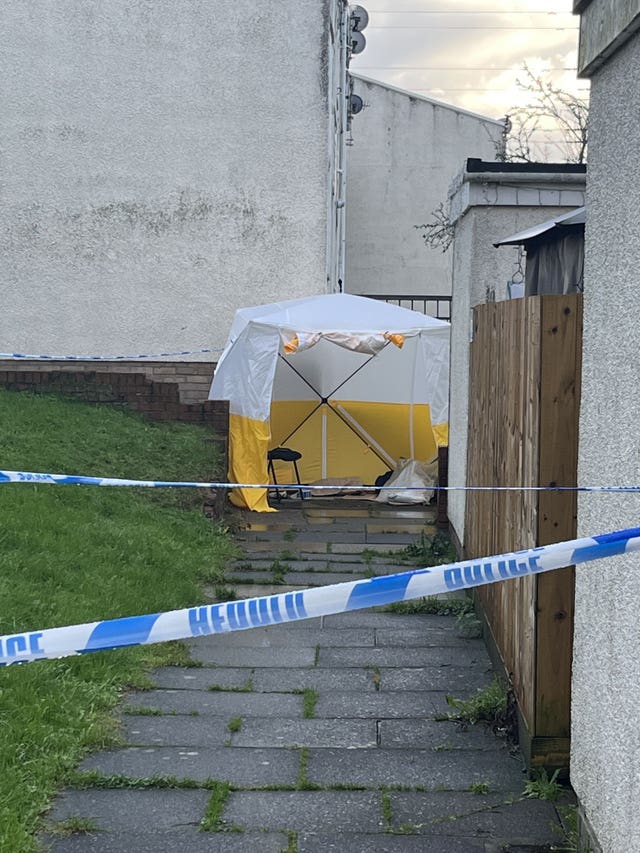 The scene in Wildmill, Bridgend, South Wales