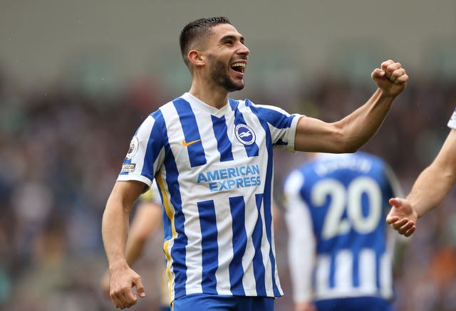 Neal Maupay opened the scoring as Brighton beat Leicester last weekend.