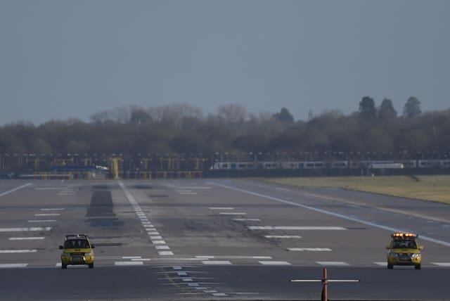 The runway at Gatwick airport