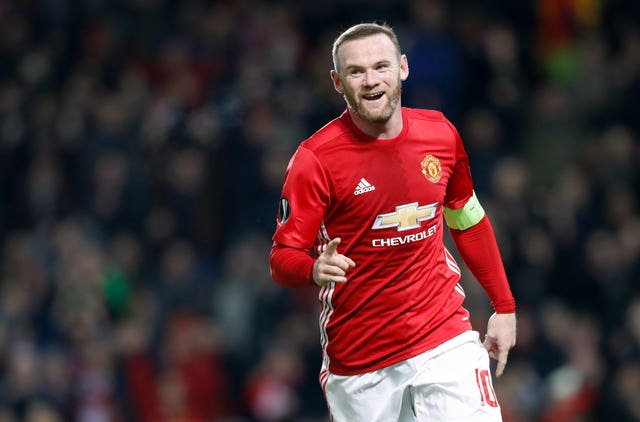 Wayne Rooney celebrates scoring a goal for Manchester United