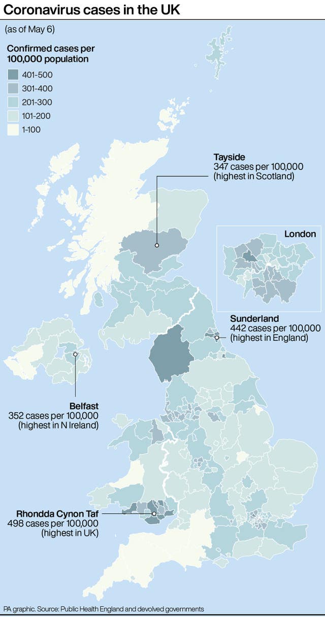 Coronavirus case in the UK