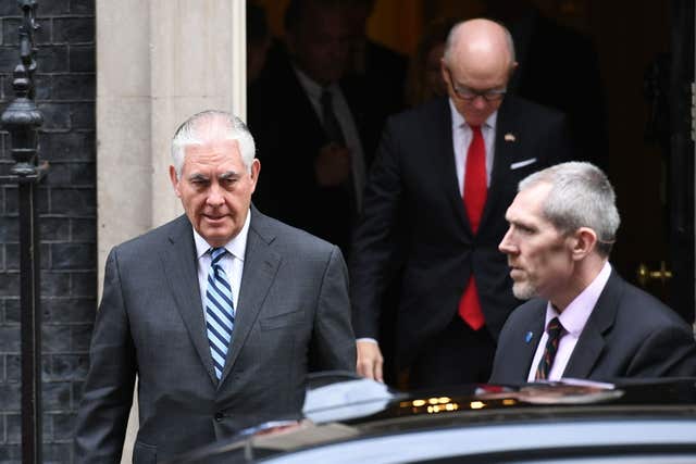 Rex Tillerson visit to London