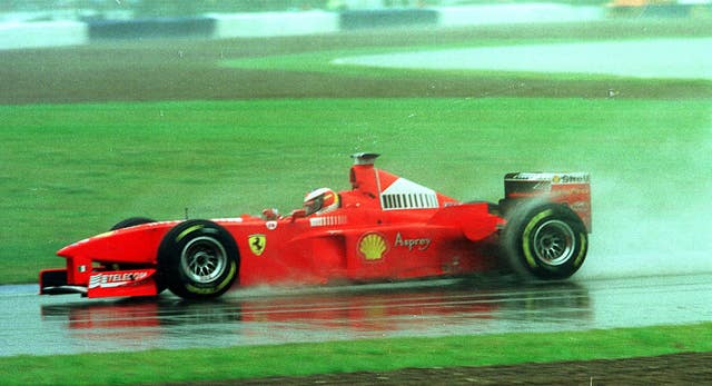GP Silverstone Schumacher action 2