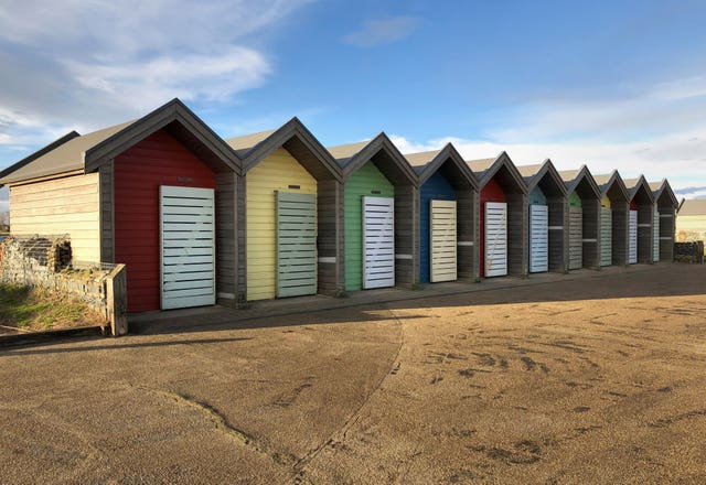 Beach huts in Blyth, Northumberland 