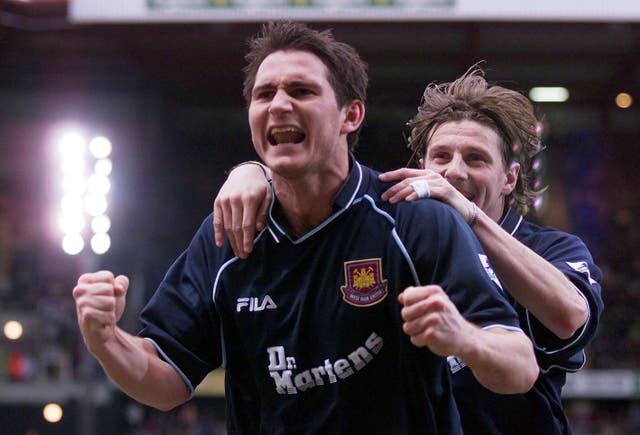 Frank Lampard, left, began his career with West Ham