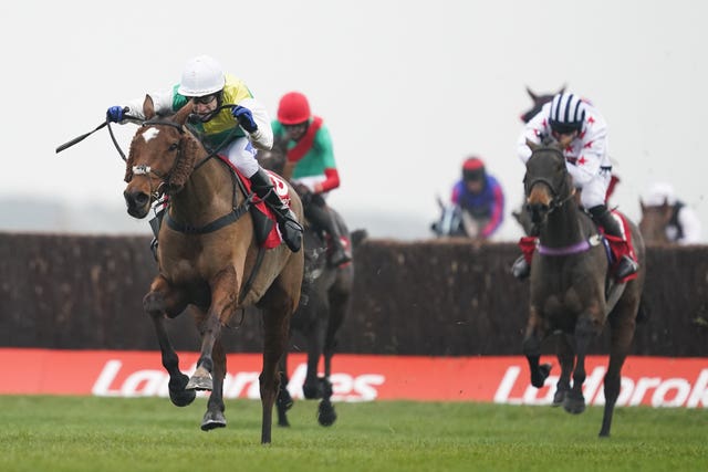 Aye Right (right) delighted his trainer Harriet Graham