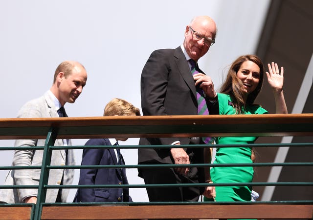 Kate waving at Wimbledon