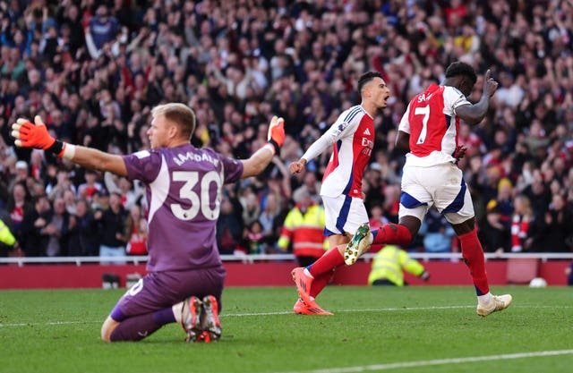 Arsenal boss Mikel Arteta lauds Bukayo Saka after match-winning display