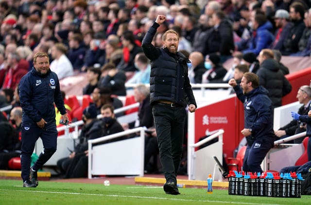 Graham Potter celebrates