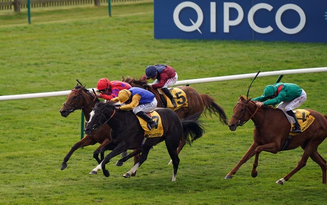 Ville De Grace (near-side) eventually lost out to Dreamloper at Newmarket