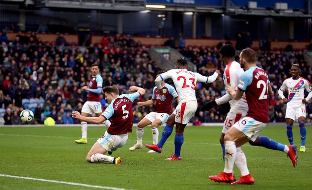 Crystal Palace's Michy Batshuayi scores his side's second goal of the game against Burnley