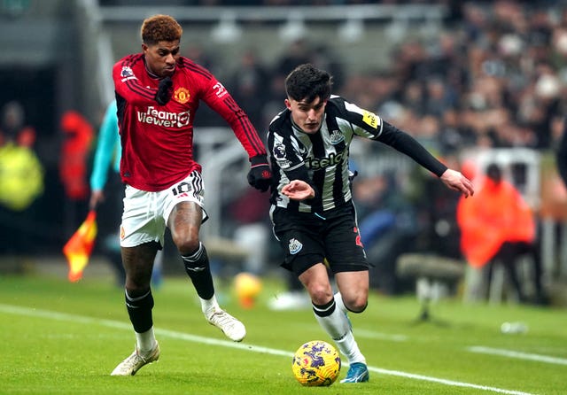 Manchester United’s Marcus Rashford was replaced after 61 minutes at St James'' Park