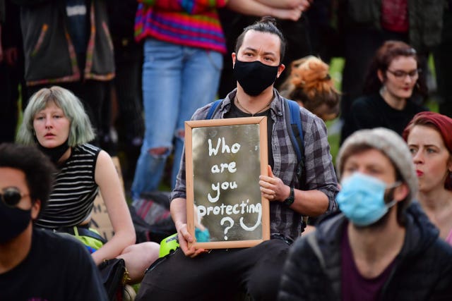 Kill The Bill protesters in Bristol