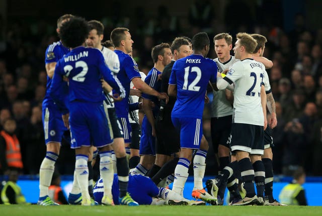 Spurs' visit to Stamford Bridge was an ill-tempered affair in 2016 after Chelsea players said they wanted Leicester to win the title