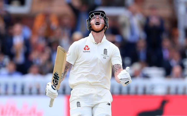 Ben Stokes celebrates his century