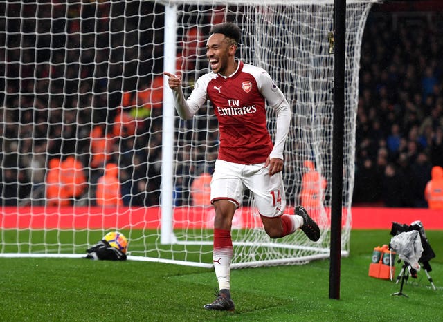 Pierre-Emerick Aubameyang scored on his Arsenal debut against Everton.