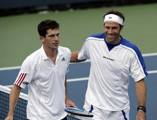 Greg Rusedski, right, and Tim Henman battled for British supremacy (PA)