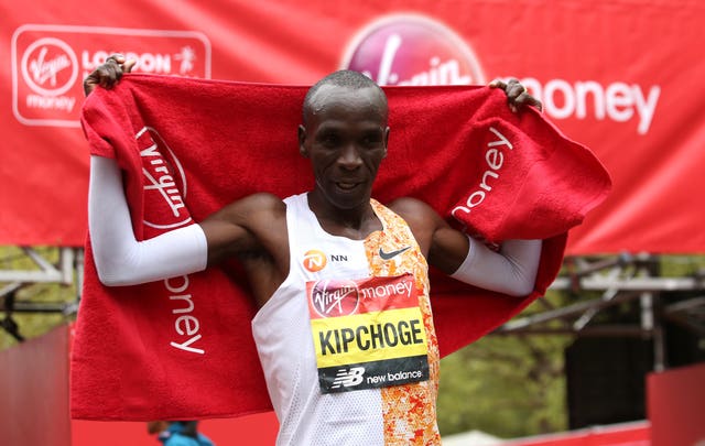 Eliud Kipchoge won the men's race again