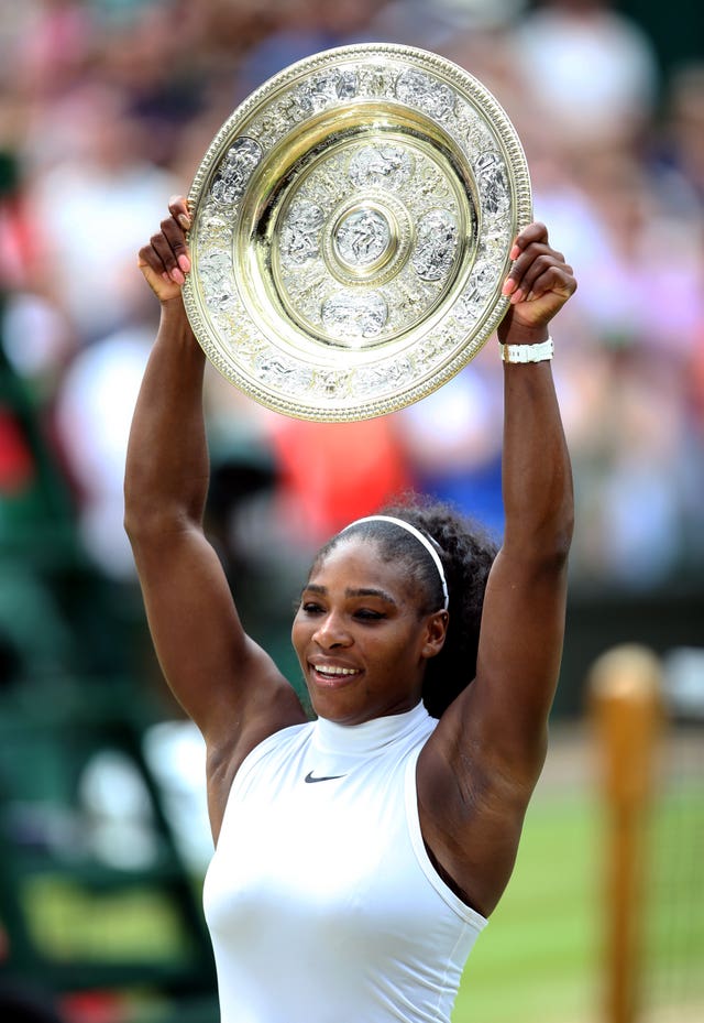 Serena Williams has lifted the Venus Rosewater Dish seven times
