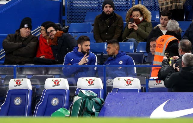 Chelsea signed both Olivier Giroud (left) and Emerson Palmieri (right) ahead of the transfer deadline (Nigel French/PA Wire)