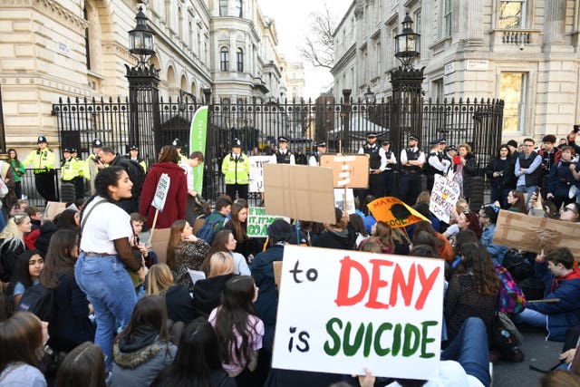 Climate change protest