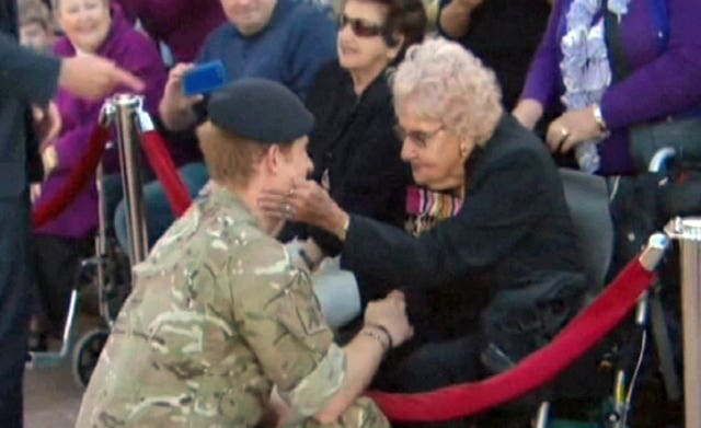 Harry and Mrs Dunne in 2015