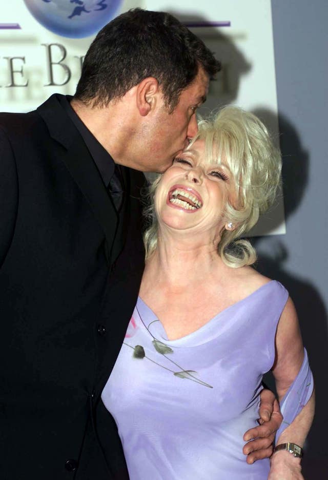 Having a laugh with Barbara Windsor (Toby Melville/PA)
