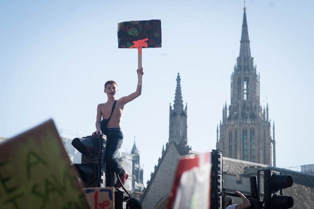 Climate change protest