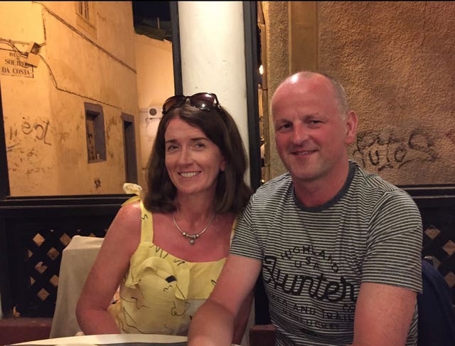 Sean Cox with wife Martina