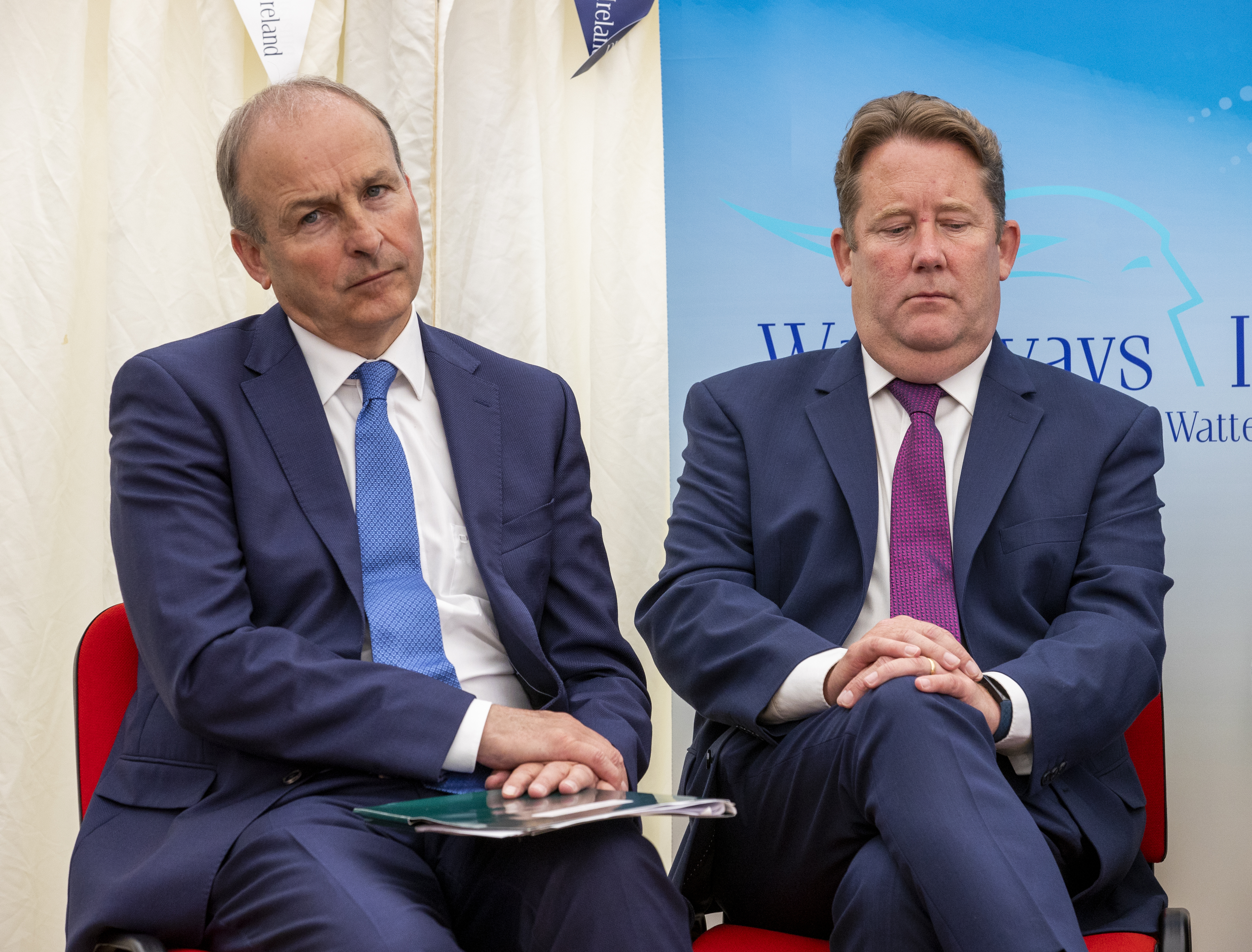 Fianna Fail leader Micheal Martin TD and Minister for Housing Darragh O'Brien