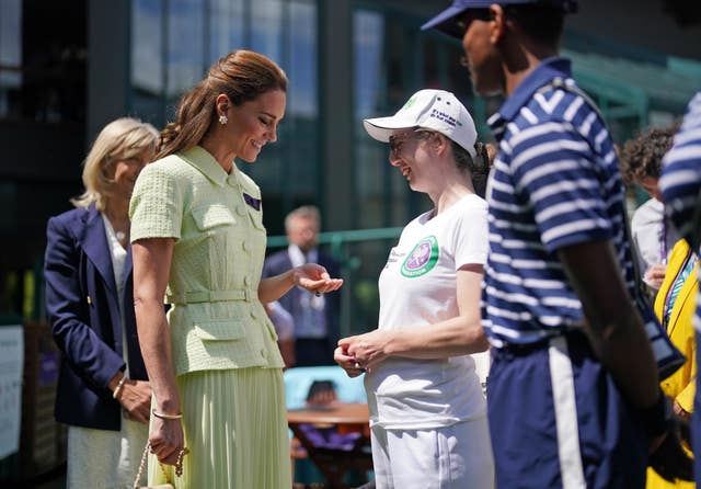 Kate chatting to Philippa George