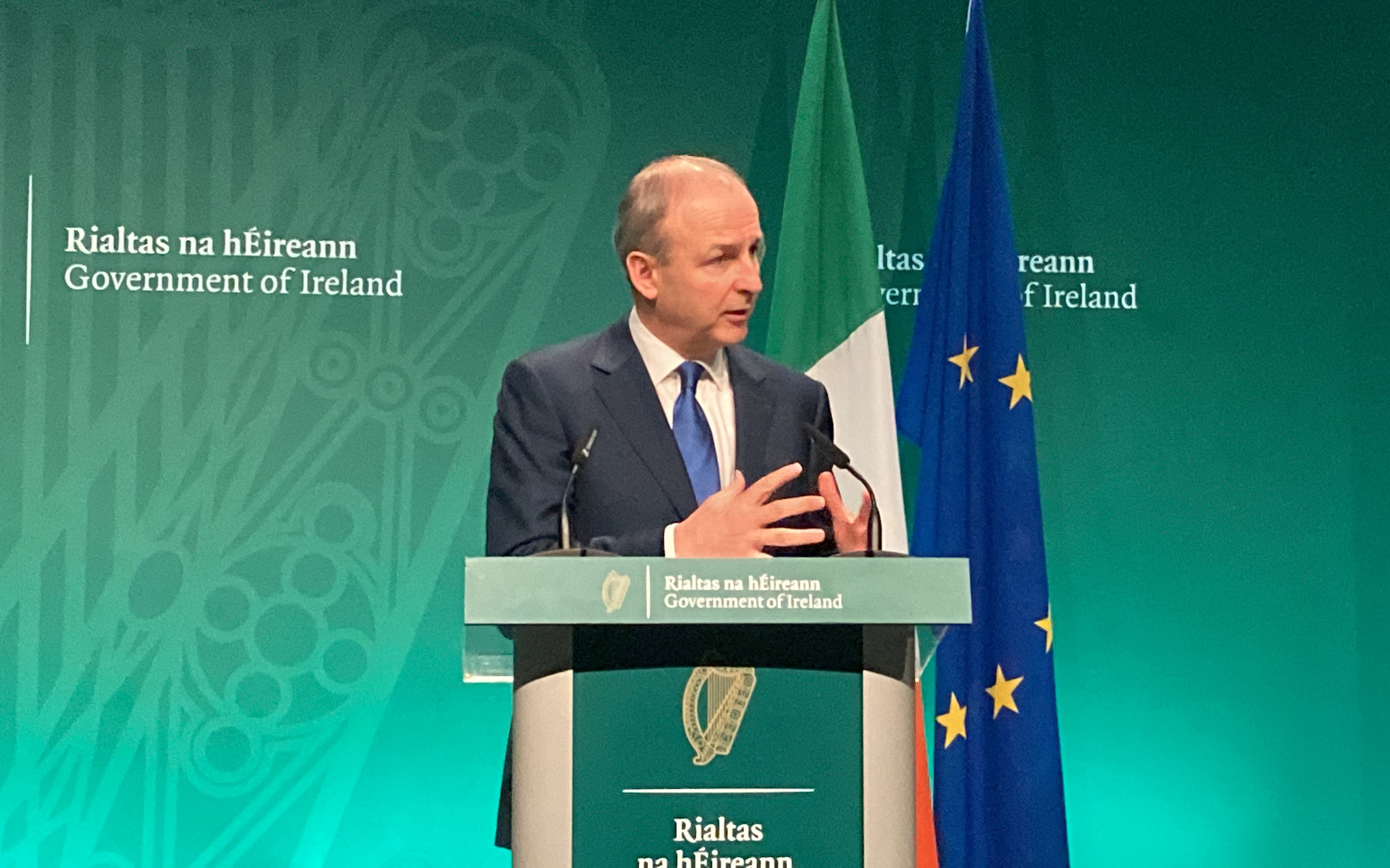 Taoiseach Micheal Martin at Government Buildings, Dublin