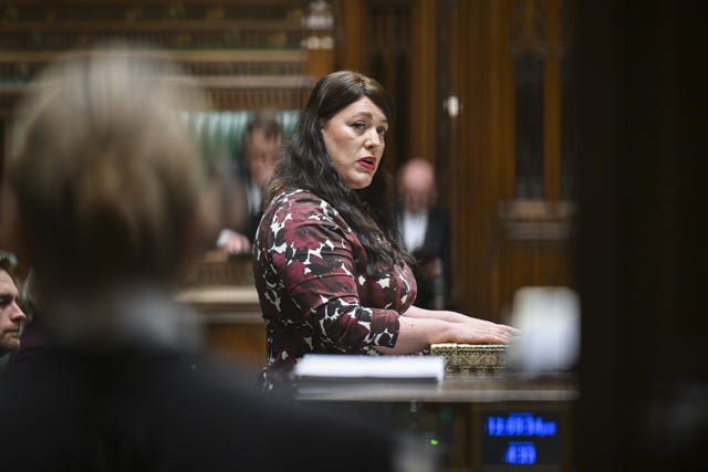 Alicia Kearns speaking at the despatch box in the Commons