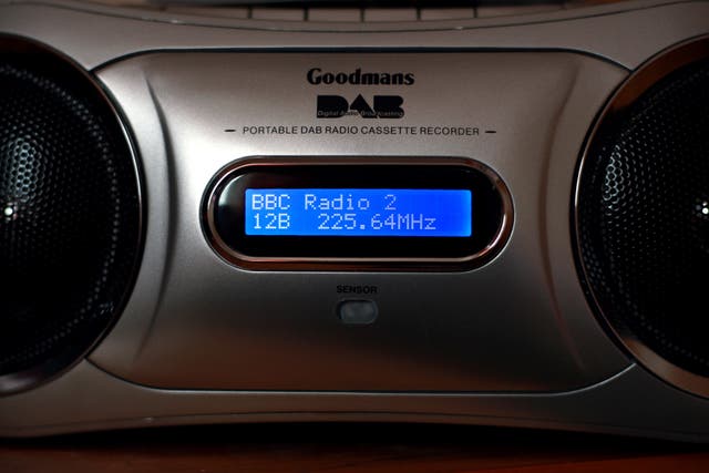 A DAB radio showing Radio 2