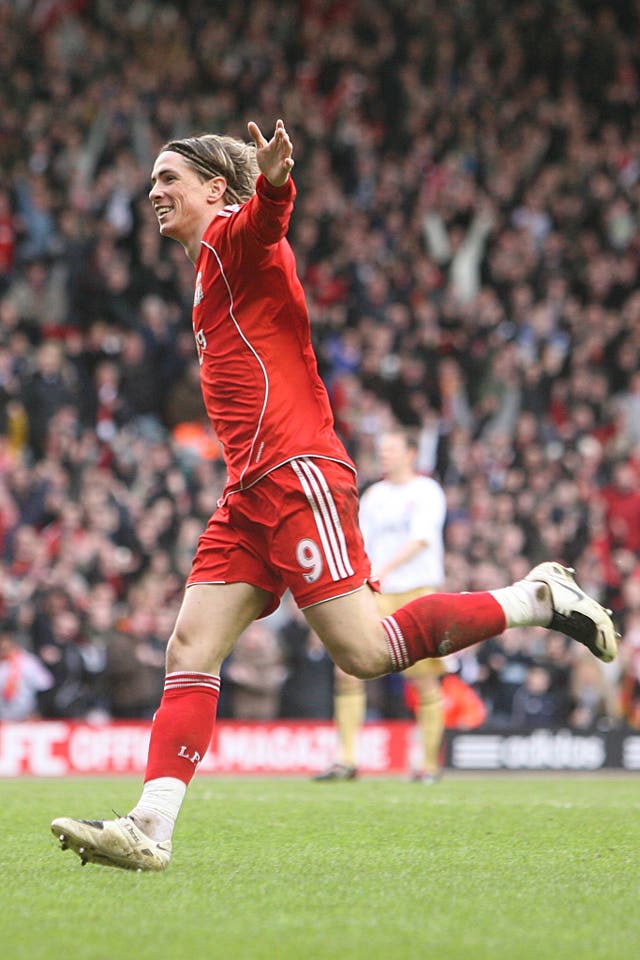 Torres celebrates the third goal of his hat-trick against Middlesbrough