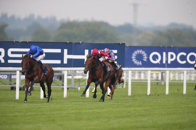 Adayar (left) had Mishriff back in second in the King George