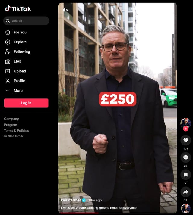 Sir Keir Starmer on TikTok