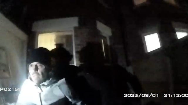 Benjamin Atkins being arrested