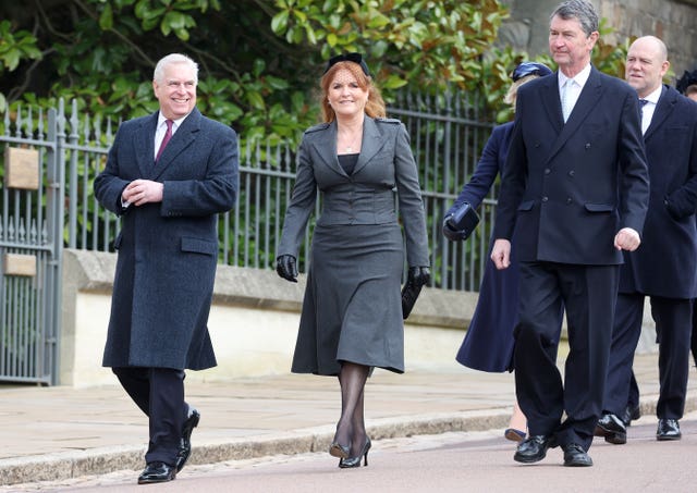 The Duke of York and Sarah, Duchess of York walking to St George's Chapel, Windsor Castle