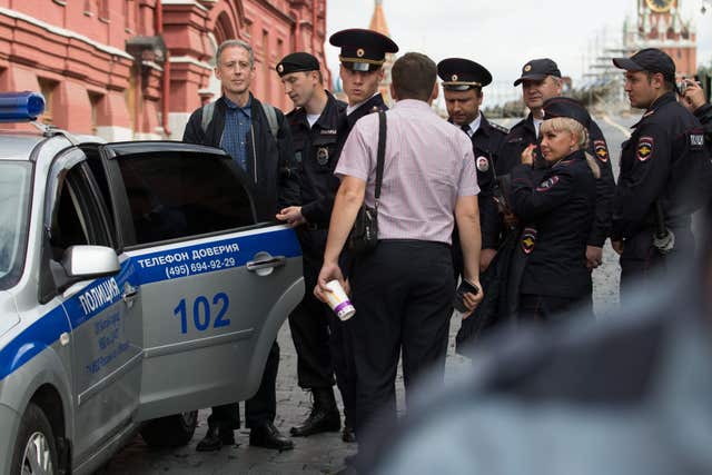 Peter Tatchell is arrested