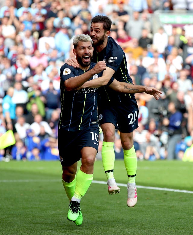 Sergio Aguero scrambled a dramatic winner at Turf Moor